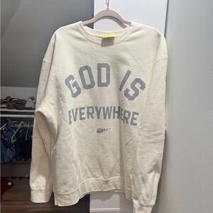 Cream Graphic Sweatshirt - God Is Everywhere